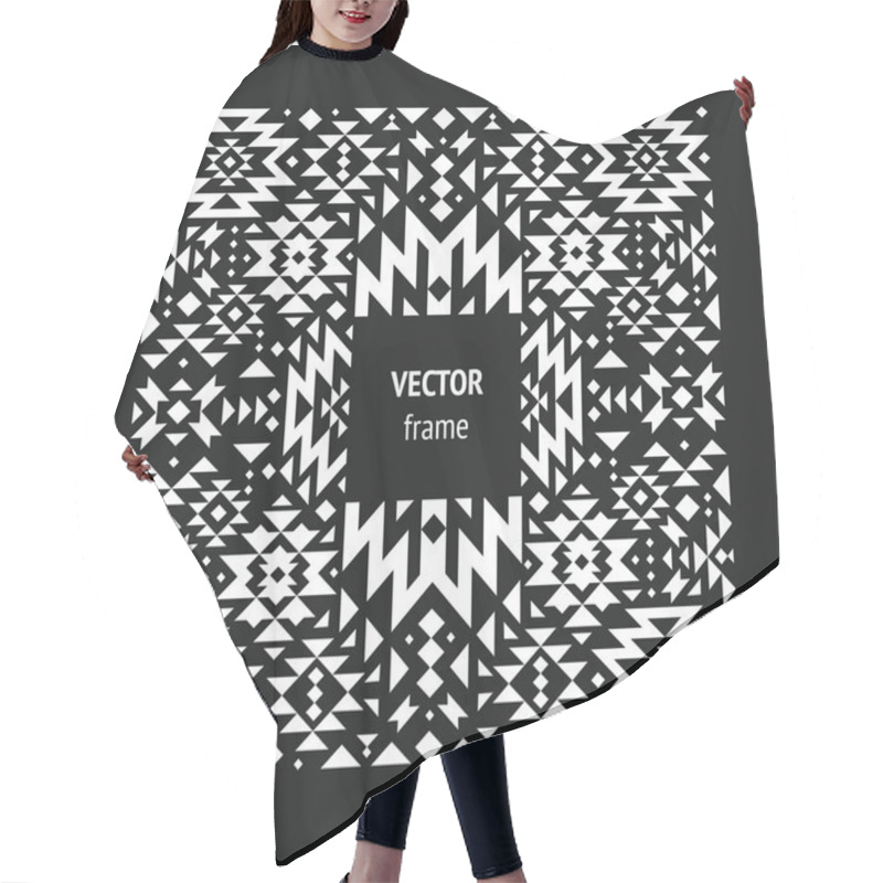 Personality  Vector Abstract Geometric Frame Hair Cutting Cape