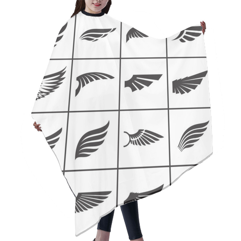 Personality  Wings Design Elements Set Hair Cutting Cape