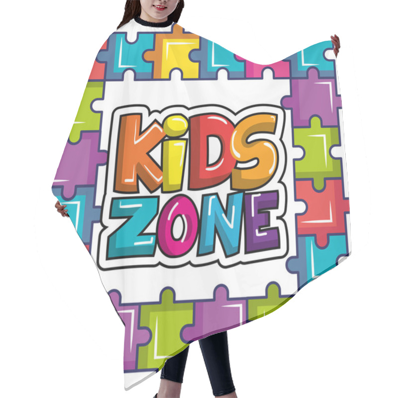 Personality  Kids Zone Poster Icon Hair Cutting Cape