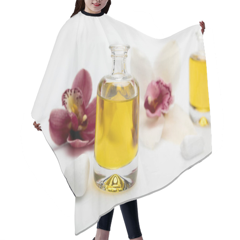 Personality  Essential Oil With Orchids Hair Cutting Cape