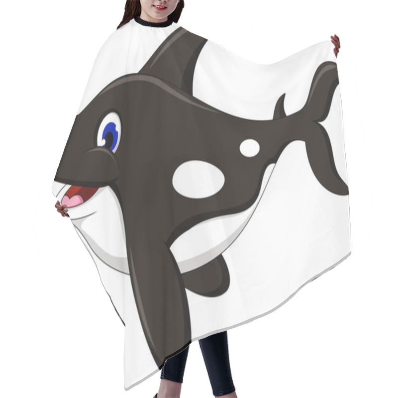 Personality  Killer Whale Cartoon Hair Cutting Cape