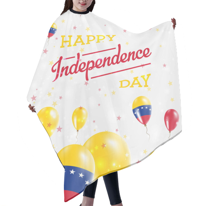 Personality  Venezuela Bolivarian Republic Of Independence Day Patriotic Design Balloons In National Colors Of Hair Cutting Cape