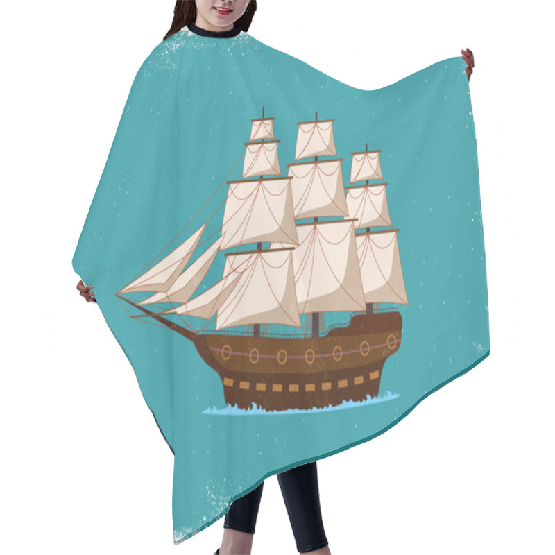 Personality  Antique Ship Hair Cutting Cape