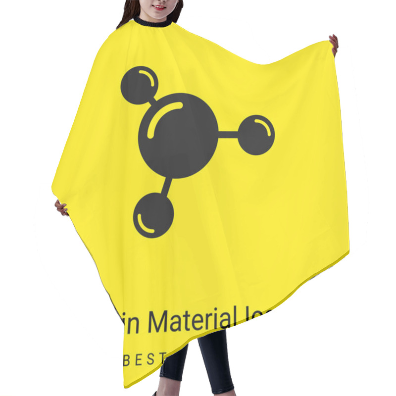 Personality  3 Molecules Minimal Bright Yellow Material Icon Hair Cutting Cape