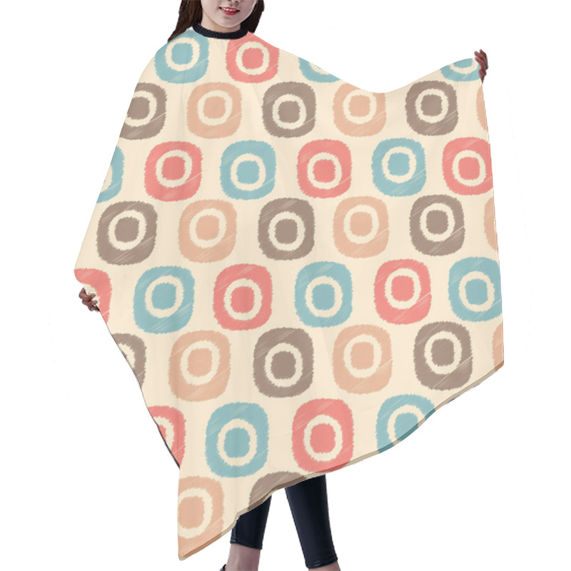 Personality  Seamless Abstract Ikat Pattern With The Image Of Oval Geometric Shapes Hair Cutting Cape