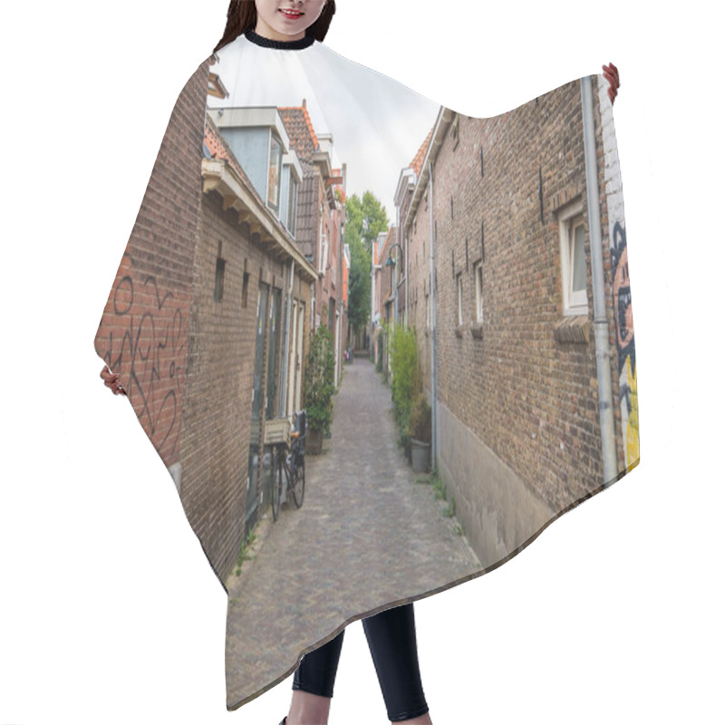 Personality  One Of The Oldest Narrow Alleys In The Center Of Delft, Near The Cty Windmill, Netherlands Hair Cutting Cape