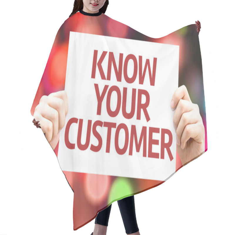 Personality  Know Your Customer Card Hair Cutting Cape