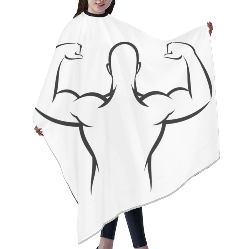 Personality  Muscle Man Hair Cutting Cape