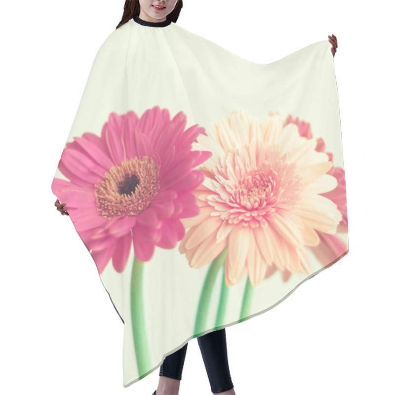 Personality  Pink Flowers On Mint Hair Cutting Cape