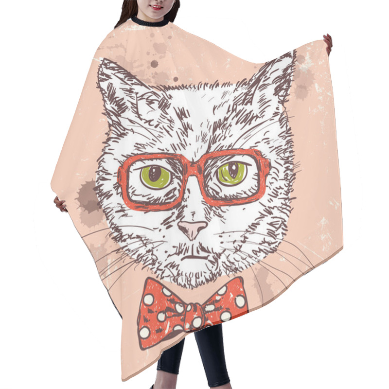 Personality  Hipster Cat Hair Cutting Cape