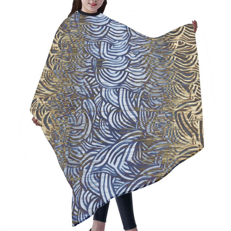 Personality  Geometry Modern Repeat Pattern With Textures Hair Cutting Cape