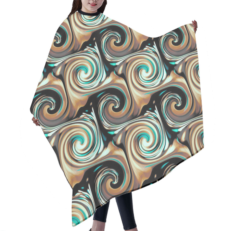 Personality  Seamless Twirls Abstract Hair Cutting Cape