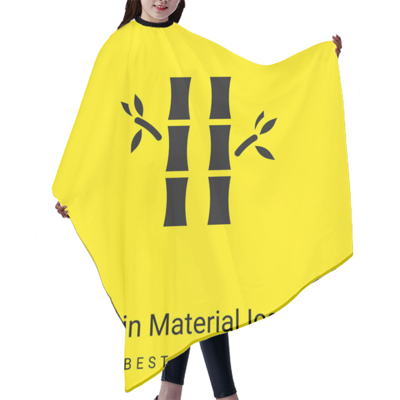 Personality  Bamboo Minimal Bright Yellow Material Icon Hair Cutting Cape