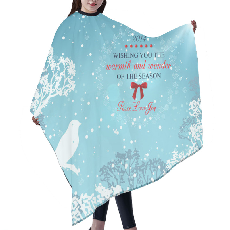 Personality  Christmas Greeting Card Hair Cutting Cape