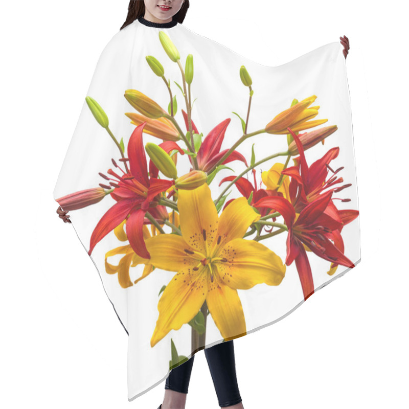 Personality  Bouquet Of Beautiful Lilies Hair Cutting Cape