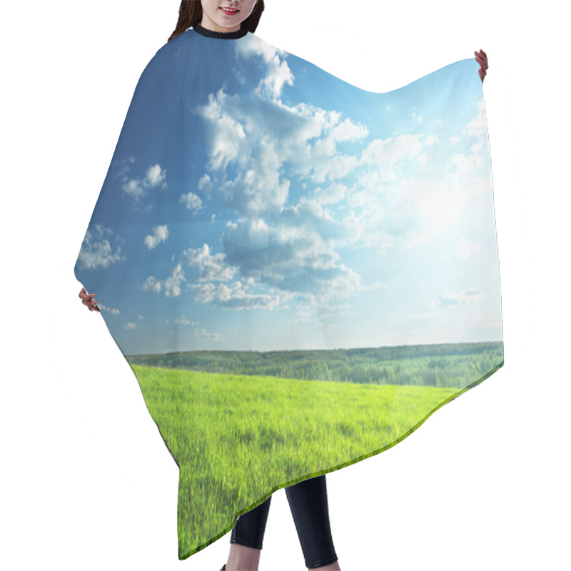 Personality  Field Of Spring Grass And Forest Hair Cutting Cape