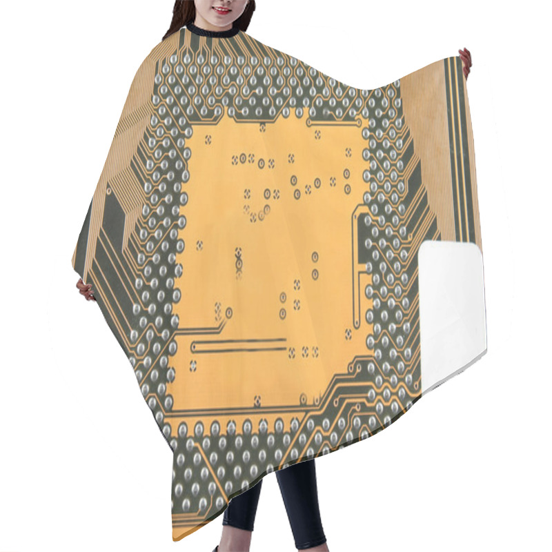 Personality  Circuit Board Hair Cutting Cape