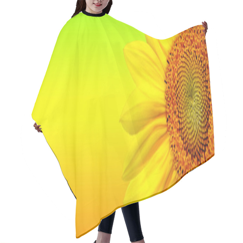 Personality  Sunflower Banner Hair Cutting Cape