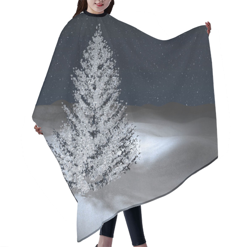 Personality  Beautiful View Of Winter Landscape  Hair Cutting Cape