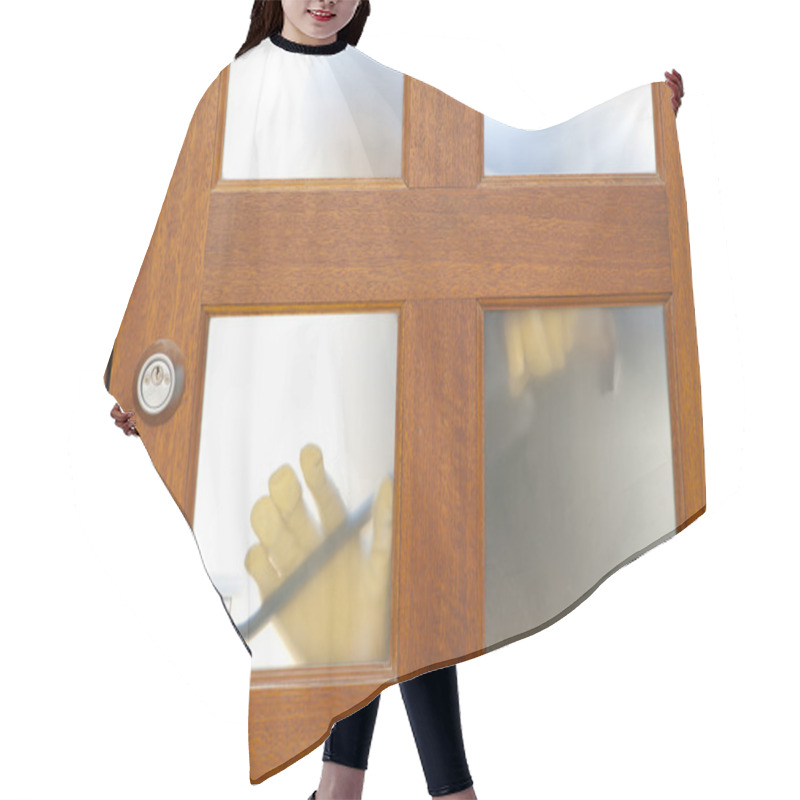 Personality  Burglar Housebreaking Security Door Hair Cutting Cape