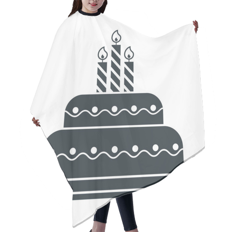 Personality  Birthday Cake Icon Hair Cutting Cape