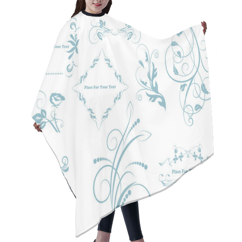 Personality  Decorative Floral Frames Hair Cutting Cape