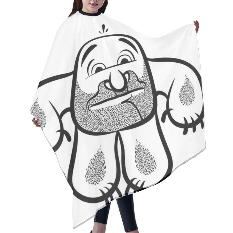 Personality  Funny Cartoon Monster Hair Cutting Cape