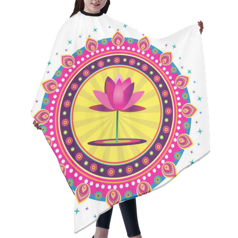 Personality  Lotus Pattern Hair Cutting Cape