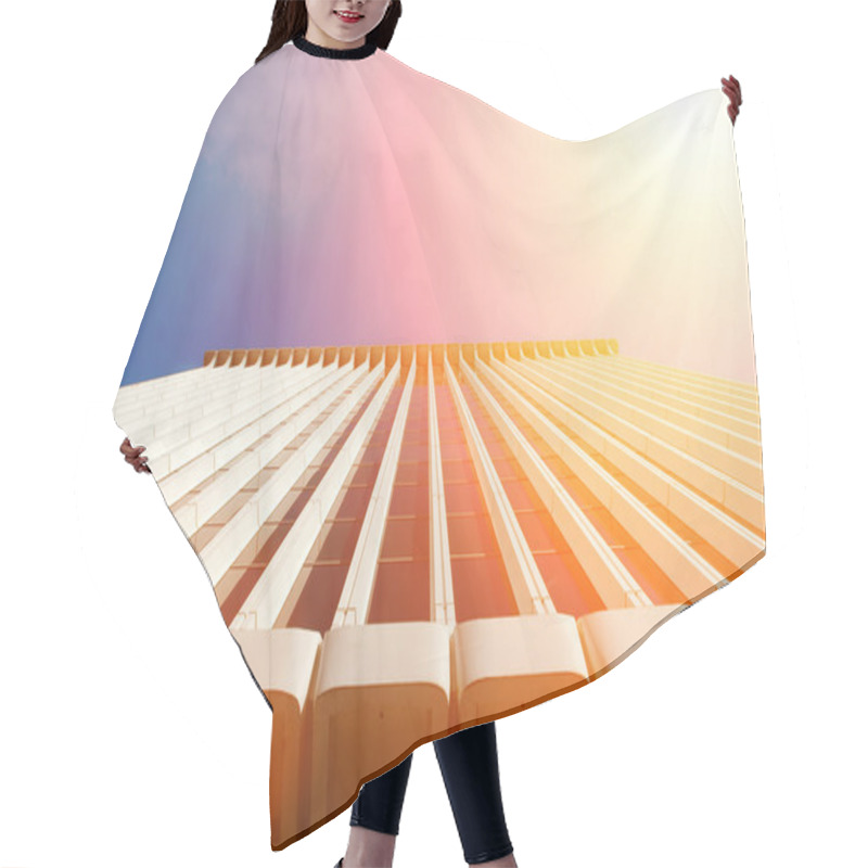 Personality  Building Over Sky Background Hair Cutting Cape