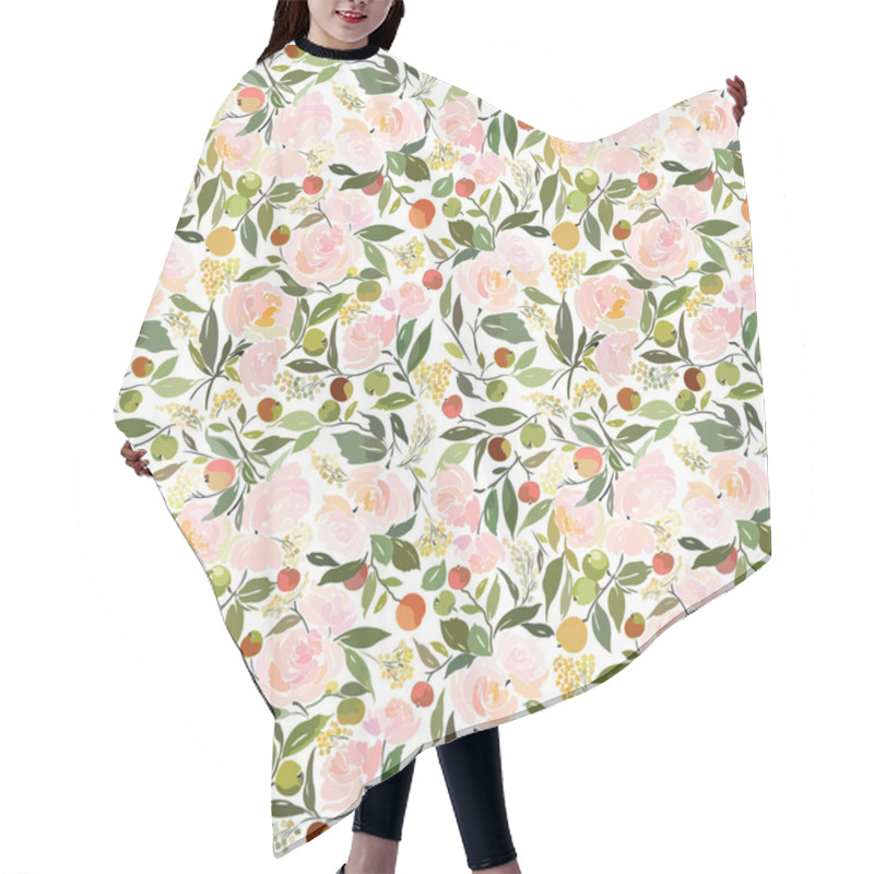 Personality  Apple Flower Composition Hair Cutting Cape