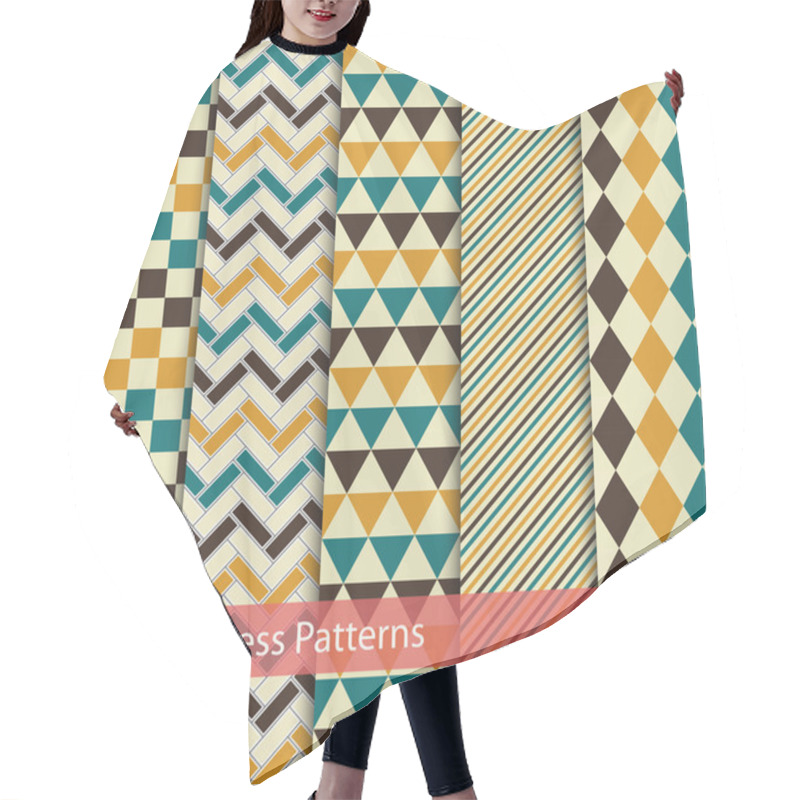 Personality  Seamless Geometric Patterns Hair Cutting Cape