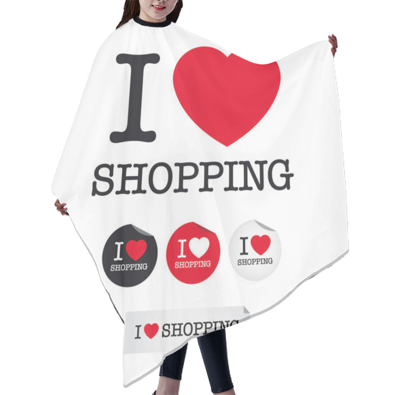 Personality  I Love Shopping Hair Cutting Cape