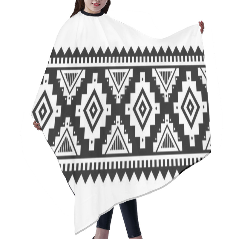 Personality  Aztec Style Vector Ornament.  Hair Cutting Cape