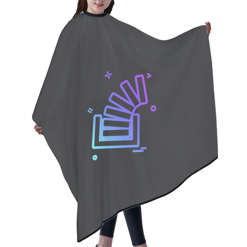 Personality  Vector Icon, Copy Space Hair Cutting Cape