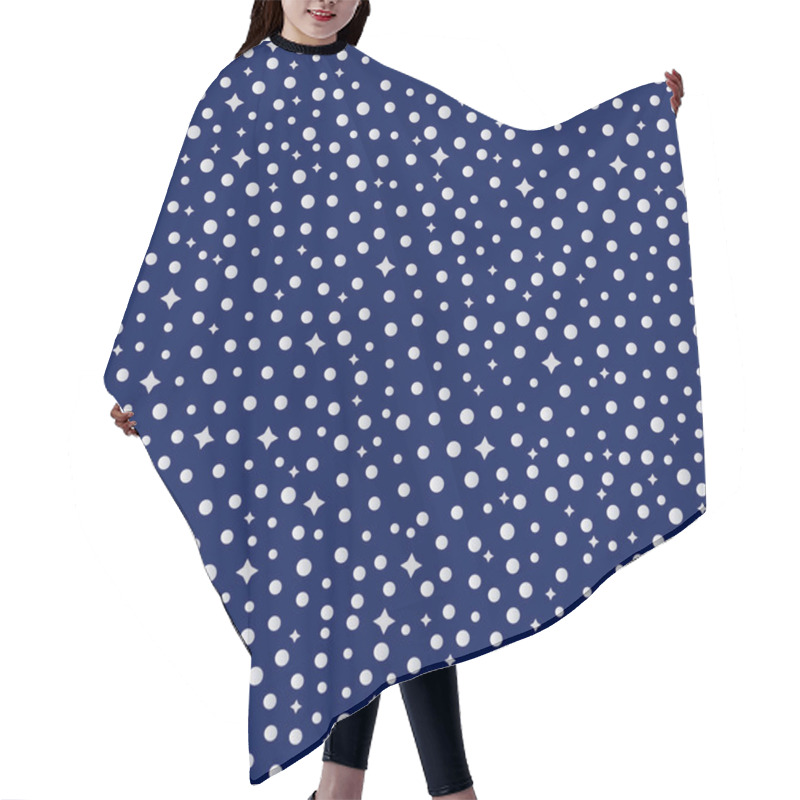 Personality  Seamless Pattern With Painted Dots  Hair Cutting Cape