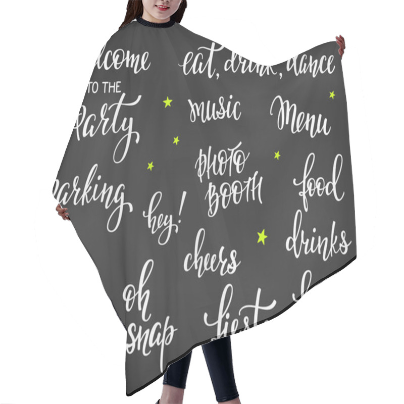 Personality  Party Lettering Set Hair Cutting Cape