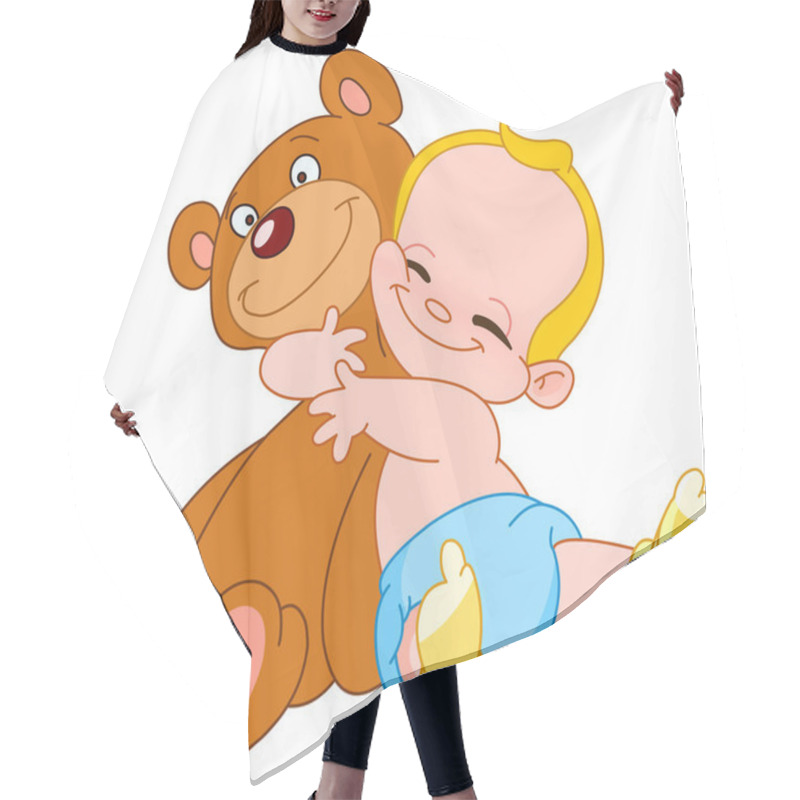 Personality  Baby Hug Bear Hair Cutting Cape