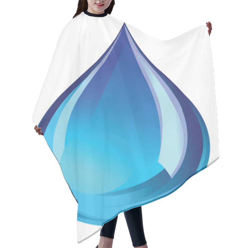 Personality  Green Water Droplet Icon Hair Cutting Cape