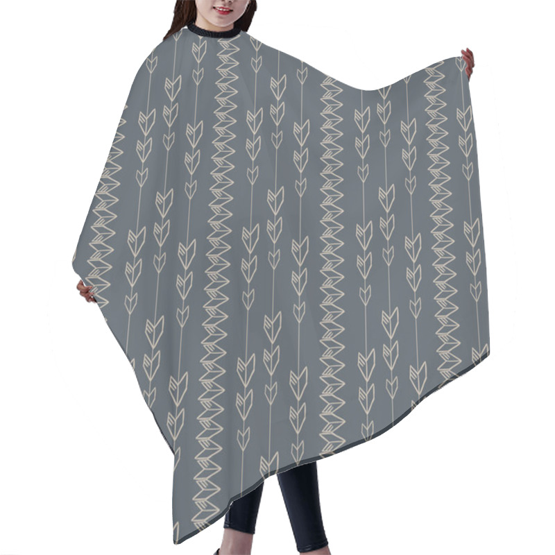 Personality  Tribal Aztec Seamless Pattern. African European Style Ready For Print. Hair Cutting Cape