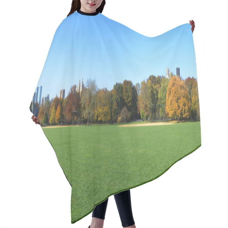 Personality  Great Lawn Panoramic View, Central Park Hair Cutting Cape