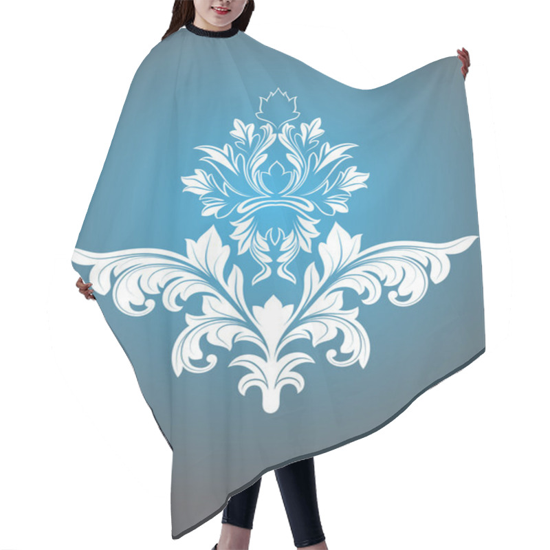 Personality  Beautiful White Calligraphic Floral Design Hair Cutting Cape