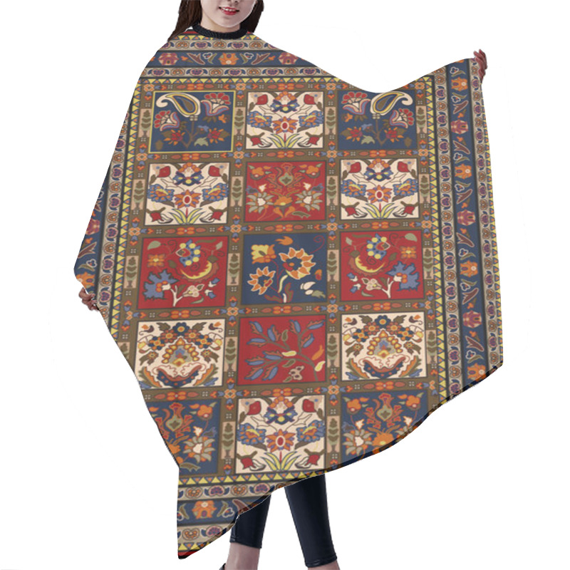 Personality  Persian Carpet Original Design, Tribal Vector Texture. Easy To Edit And Change A Few Colors By Swatch Window Hair Cutting Cape