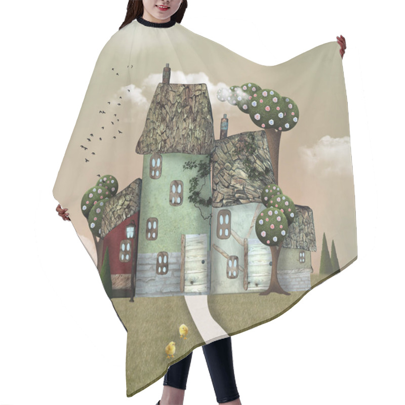 Personality  Rustic Fantasy Country House Hair Cutting Cape