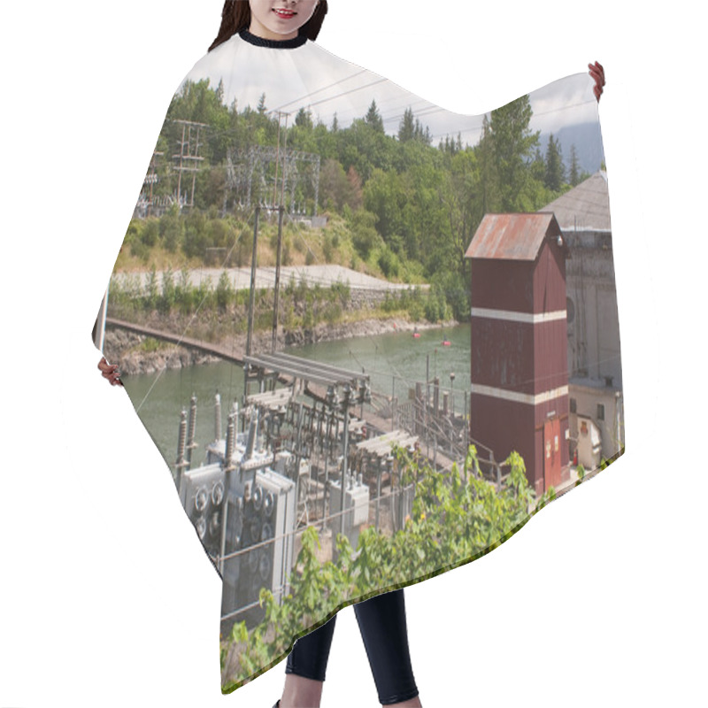 Personality  Snoqualmie Falls Hydroelectric Plant Hair Cutting Cape