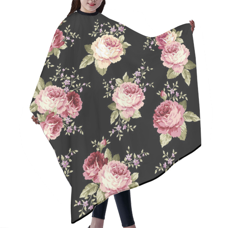 Personality  Rose Flower Illustration, Hair Cutting Cape