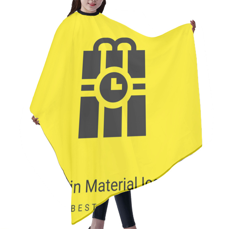 Personality  Bomb Minimal Bright Yellow Material Icon Hair Cutting Cape