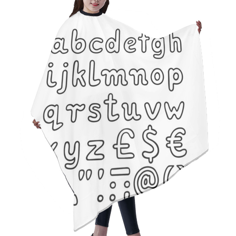 Personality  Small Border Letters Set Hair Cutting Cape