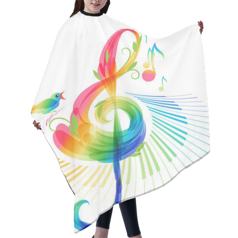 Personality  Music Background On White Background Hair Cutting Cape