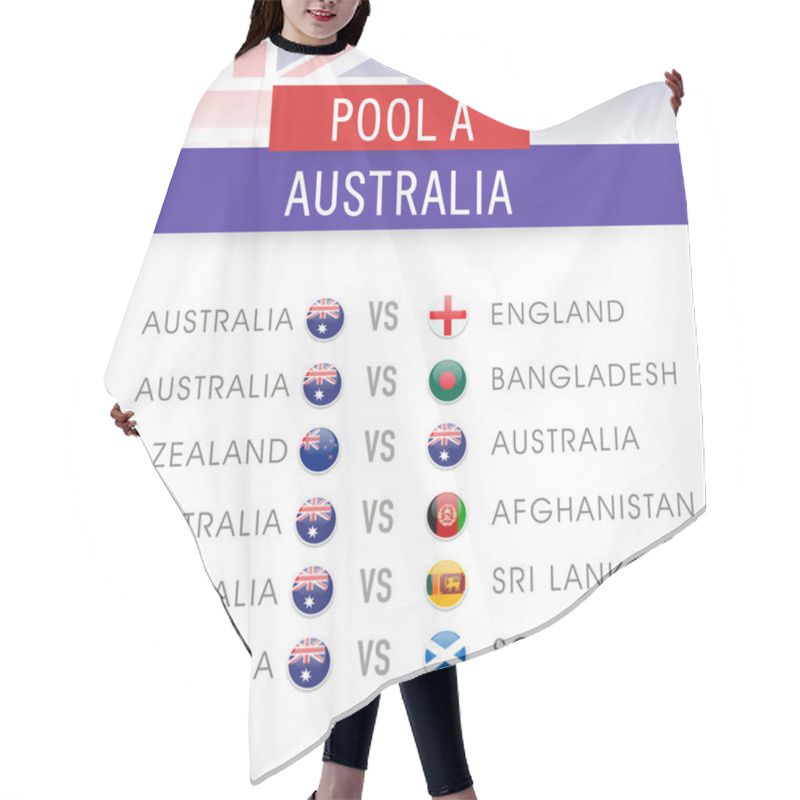 Personality  Australia 2015 World Cup Match Schedule. Hair Cutting Cape