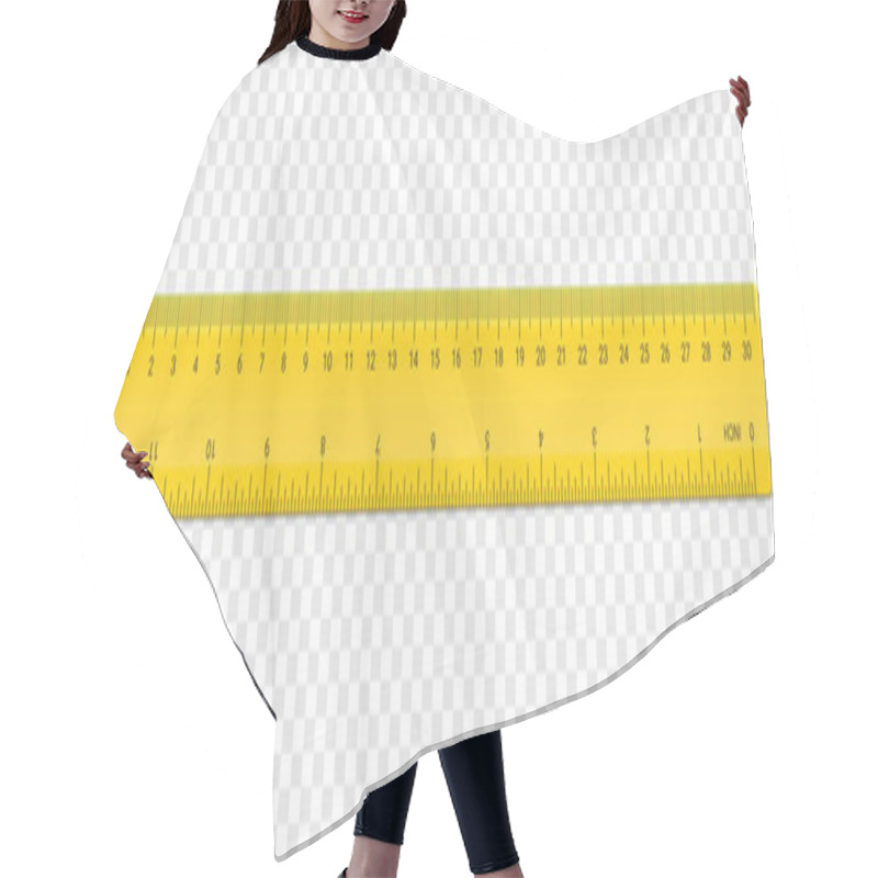 Personality  Ruler Centimeter And Inches Double Side Scale Hair Cutting Cape